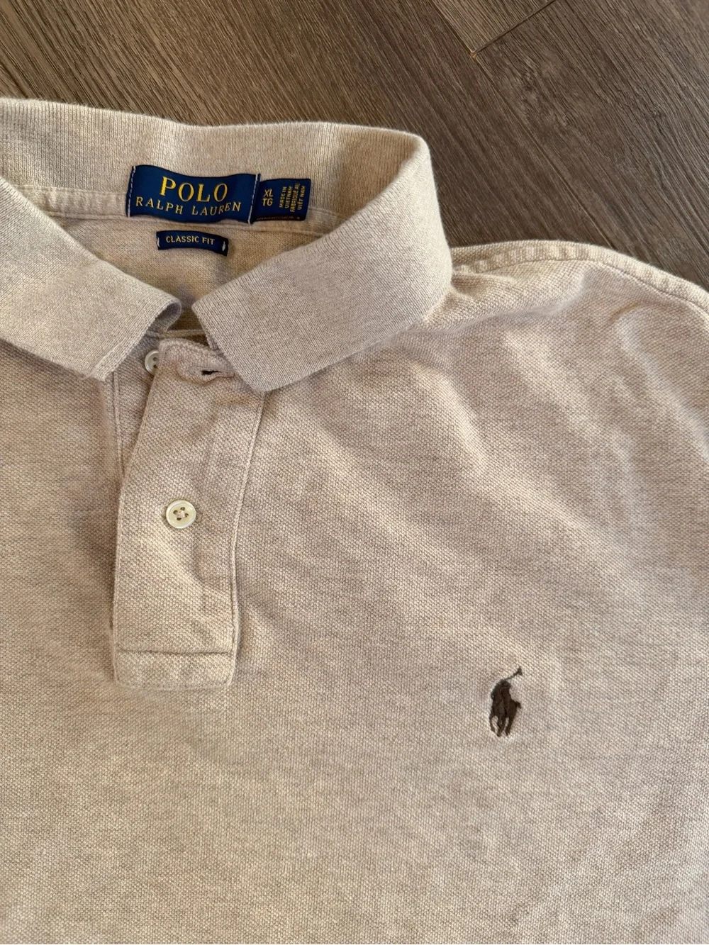 Polo by Ralph Lauren Classic Beige Polo Shirt XL